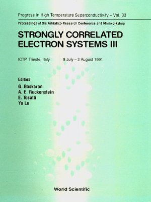 cover image of Strongly Correlated Electron Systems Iii--Proceedings of the Adriatico Research Conference and Miniworkshop